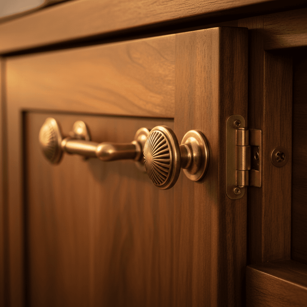 Cabinet hardware and finishing detail