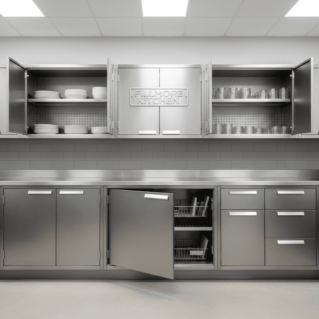 Commercial-grade cabinet installation